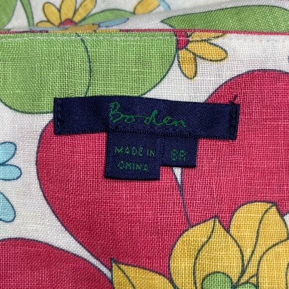 Boden Floral Linen Midi Dress size 8R - Picture 9 of 11